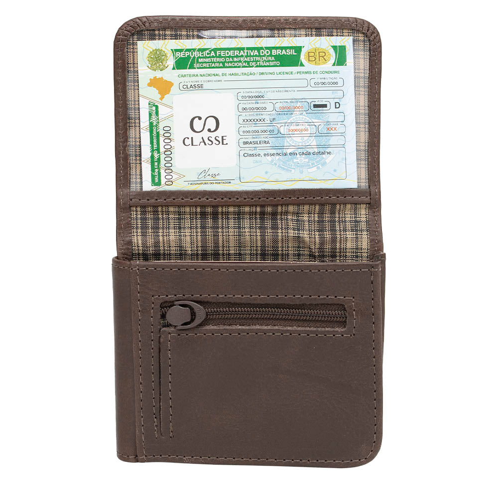 Kit 03 Masculino Casual: Carteira de Couro com Tampa e Cinto Esporte.