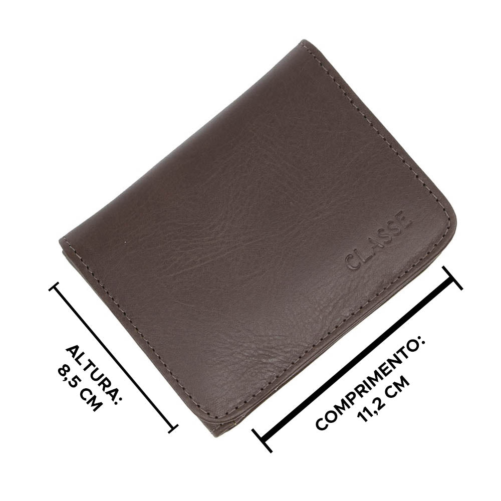 Kit 03 Masculino Casual: Carteira de Couro com Tampa e Cinto Esporte.
