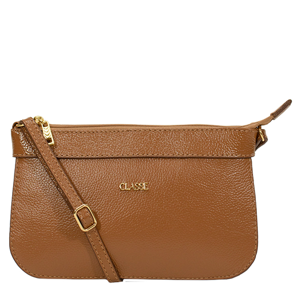 Bolsa Crossbody de Couro Nocciola Dani