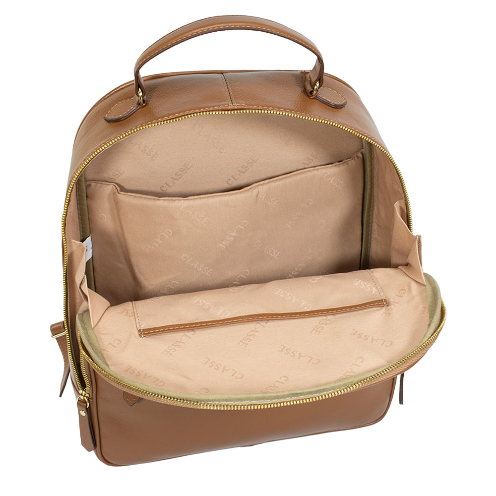Mochila Feminina de Couro Tiara - Nocciola