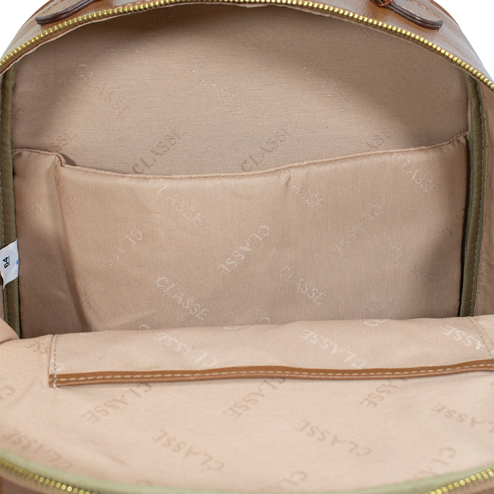 Mochila Feminina de Couro Tiara - Nocciola