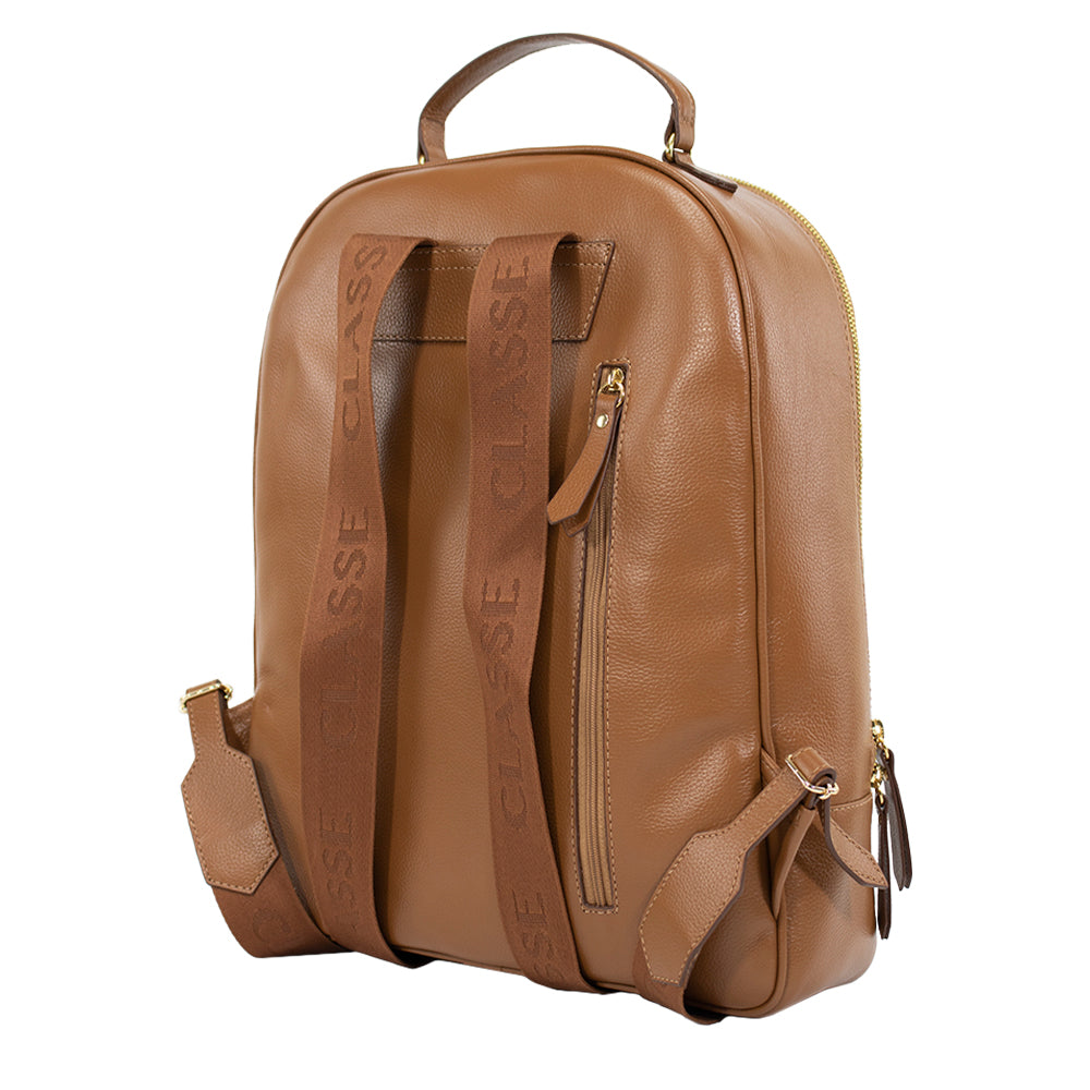 Mochila Feminina de Couro Tiara - Nocciola