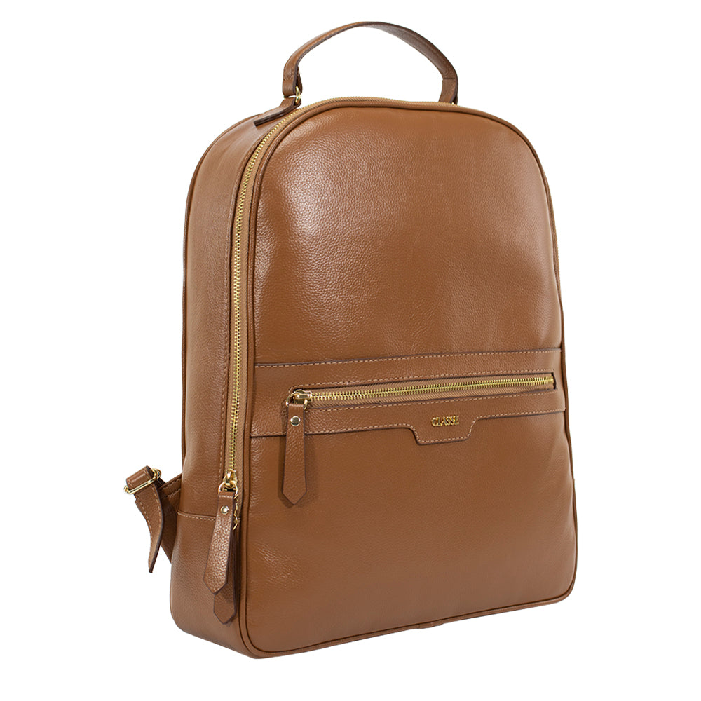 Mochila Feminina de Couro Tiara - Nocciola