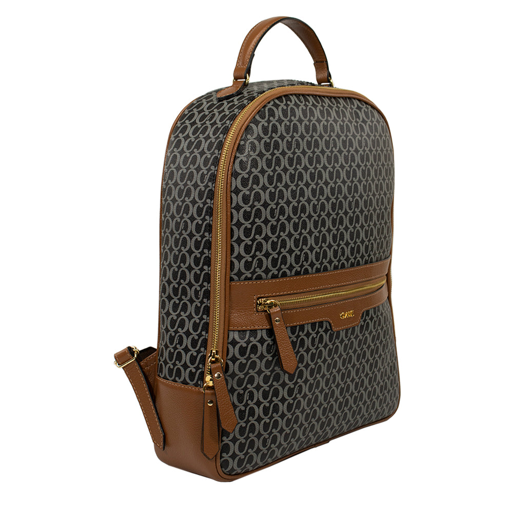 Mochila Feminina Canvas - Preto/Nocciola
