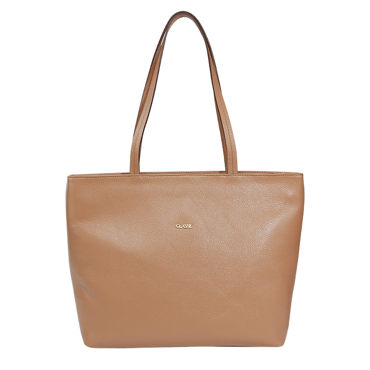Bolsa Shopping Bag de Couro Bárbara - Tan