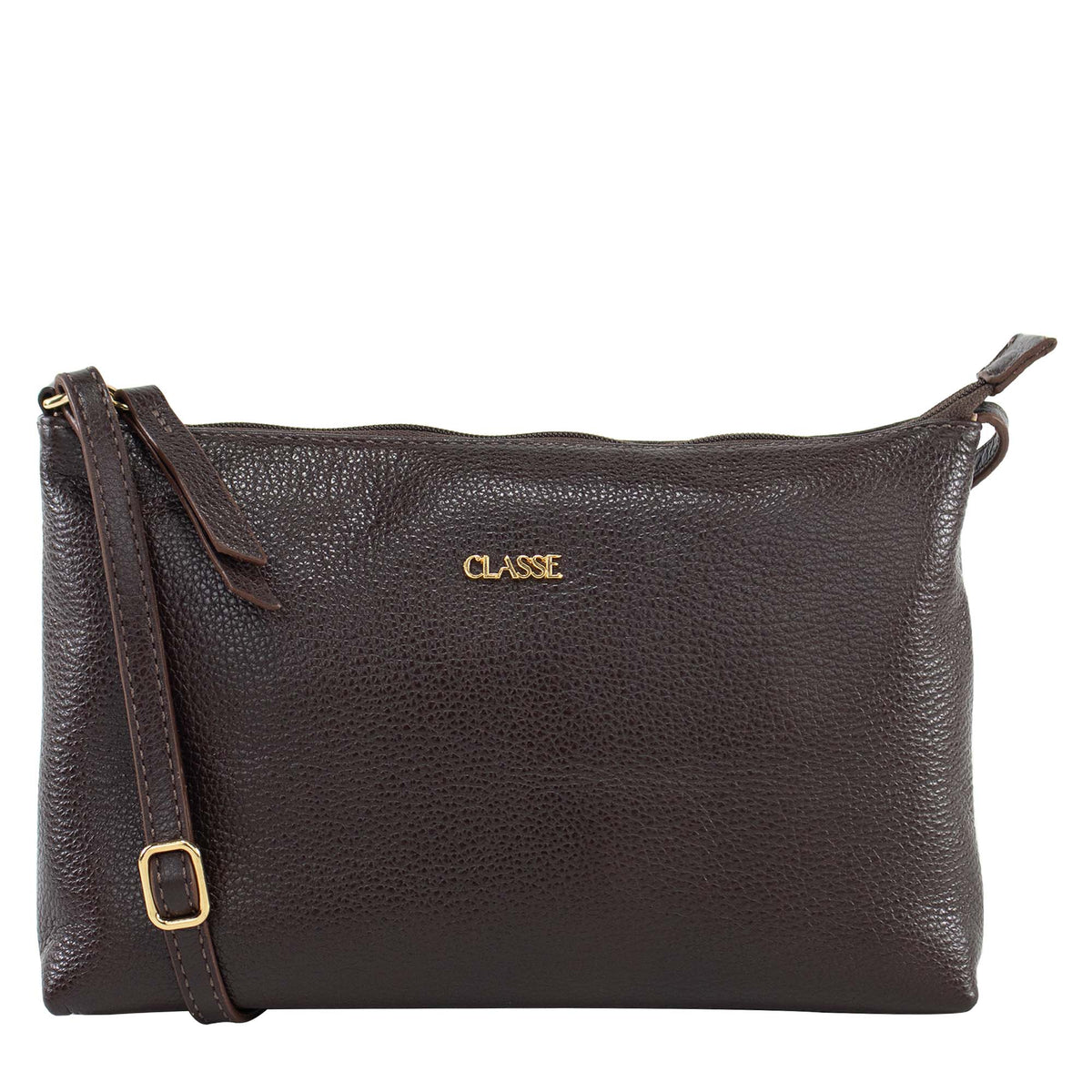 Bolsa Crossbody de Couro Teka - Chocolate