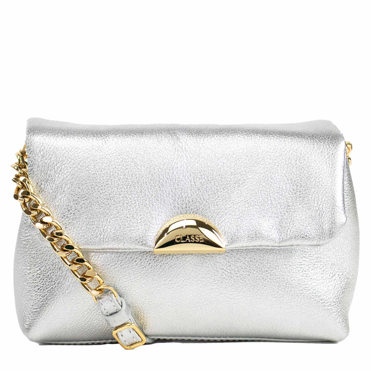 Bolsa de Couro Tiracolo Bag Luma - Prata