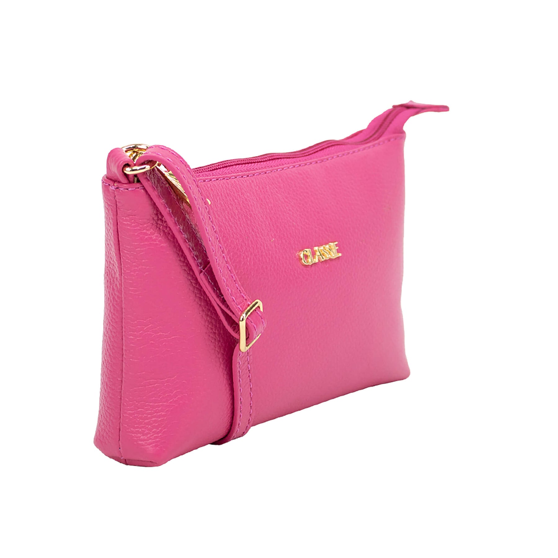 Bolsa de Couro Crossbody Mini Lili - Magenta
