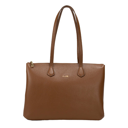 Bolsa Shopping Bag de Couro Nocciola Dani