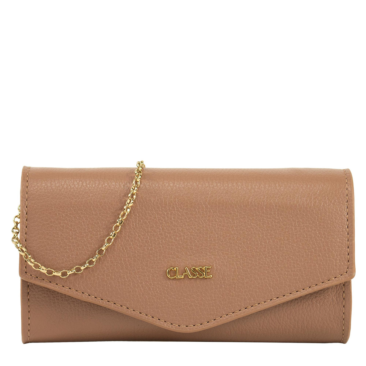 Bolsa Tiracolo de Couro Gabi com corrente - Floater Mocacchino