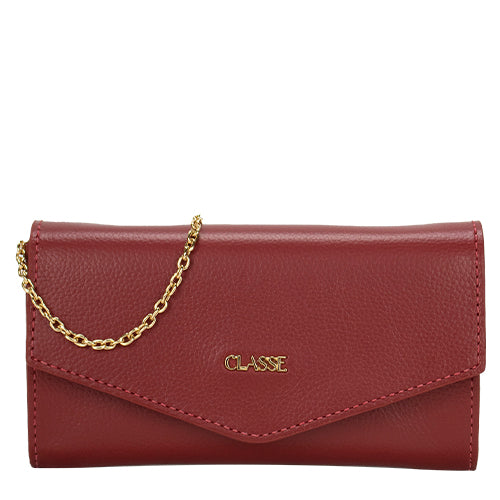 Bolsa Tiracolo de Couro Gabi com Corrente - Laca