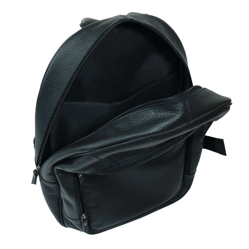 Mochila de Couro Masculina Urbana - Preto