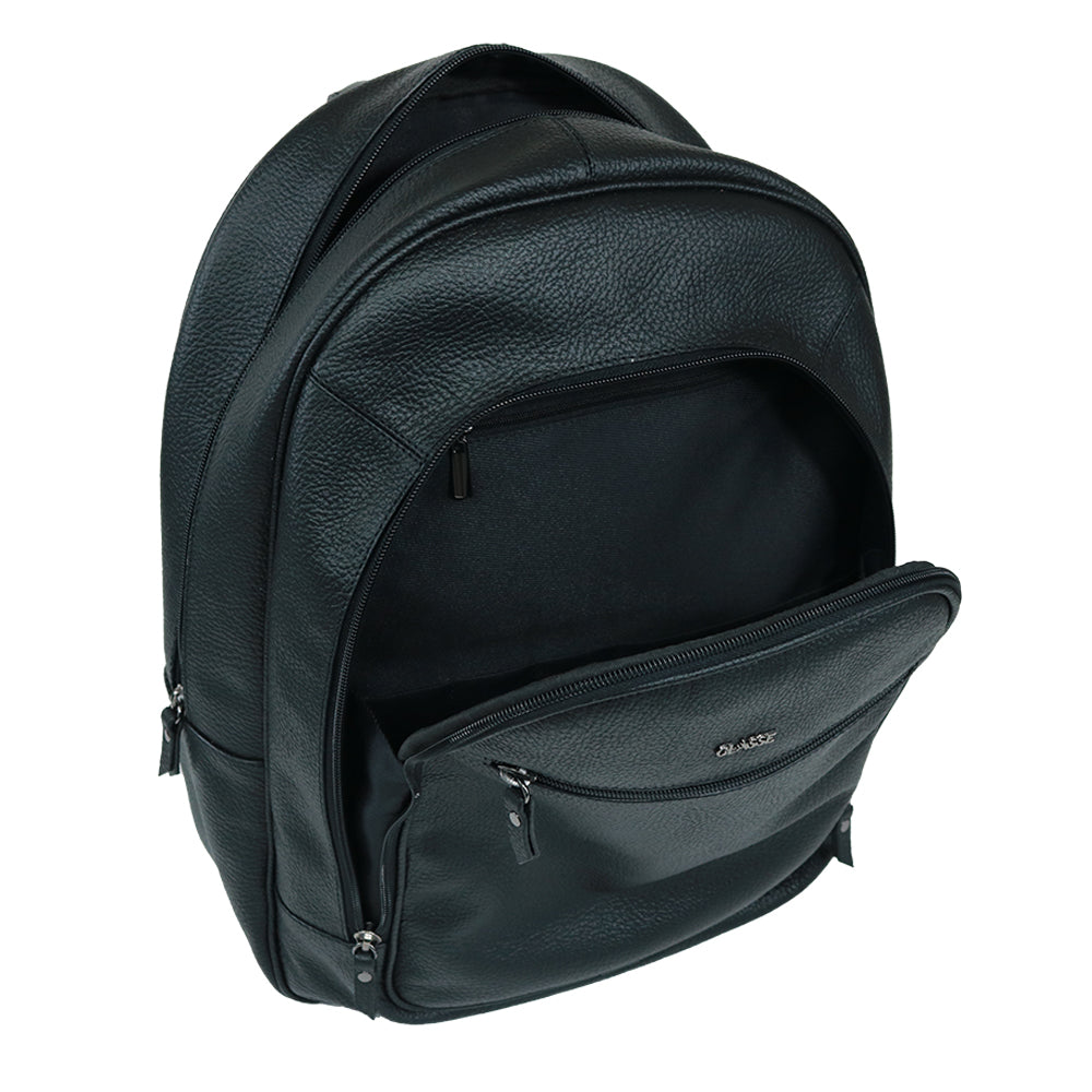 Mochila de Couro Masculina Urbana - Preto
