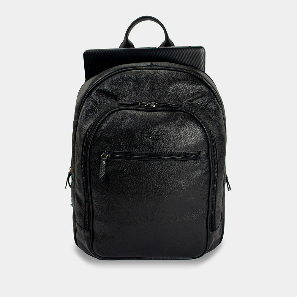 Mochila de Couro Masculina Urbana - Preto