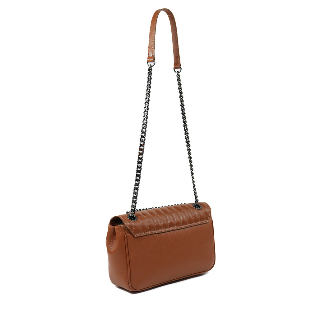 Bolsa de Couro Tiracolo Eva - Nocciola