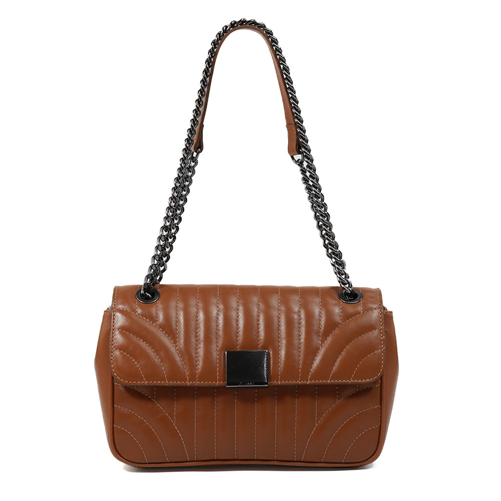 Bolsa de Couro Tiracolo Eva - Nocciola