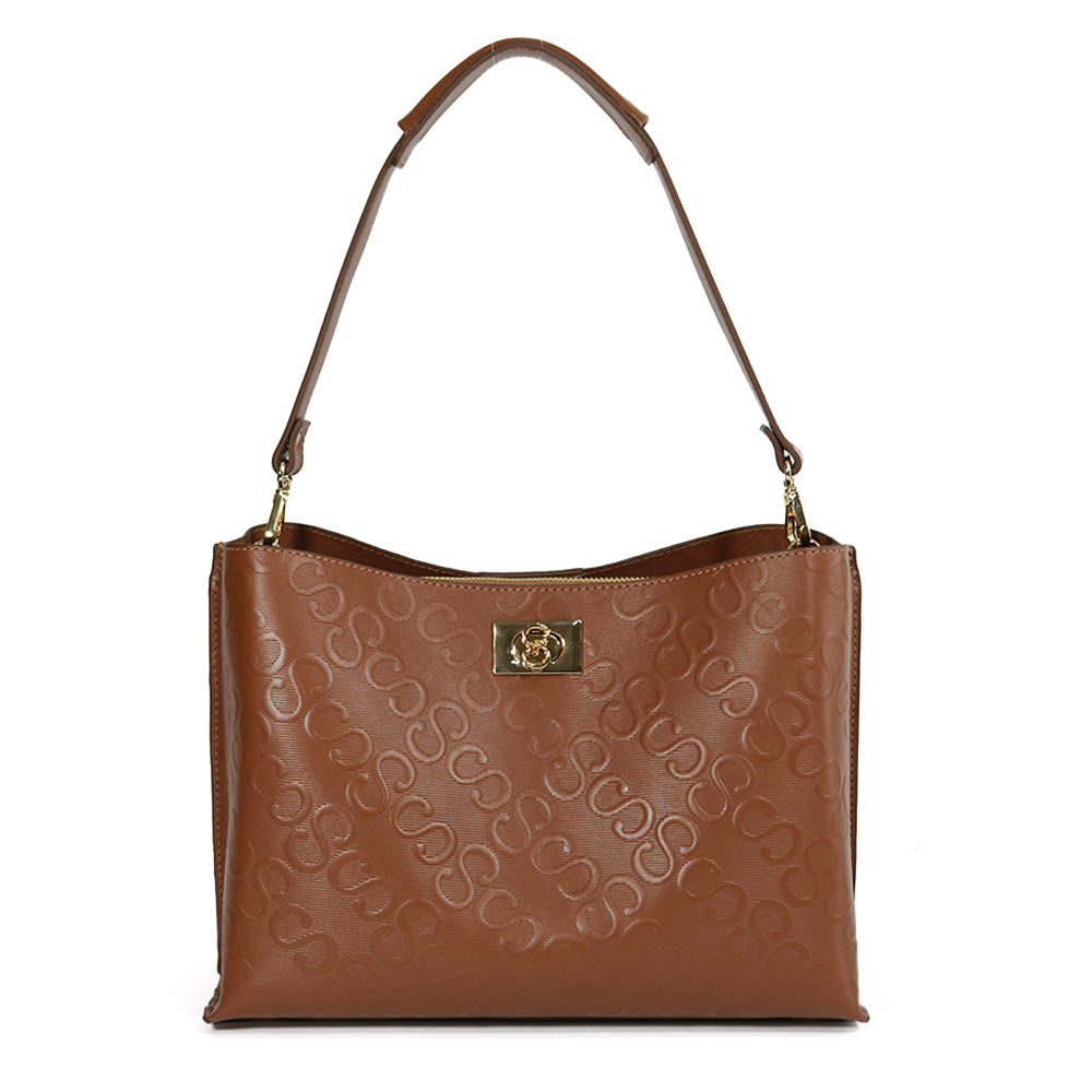 Bolsa Tote de Couro Kora Nocciola1