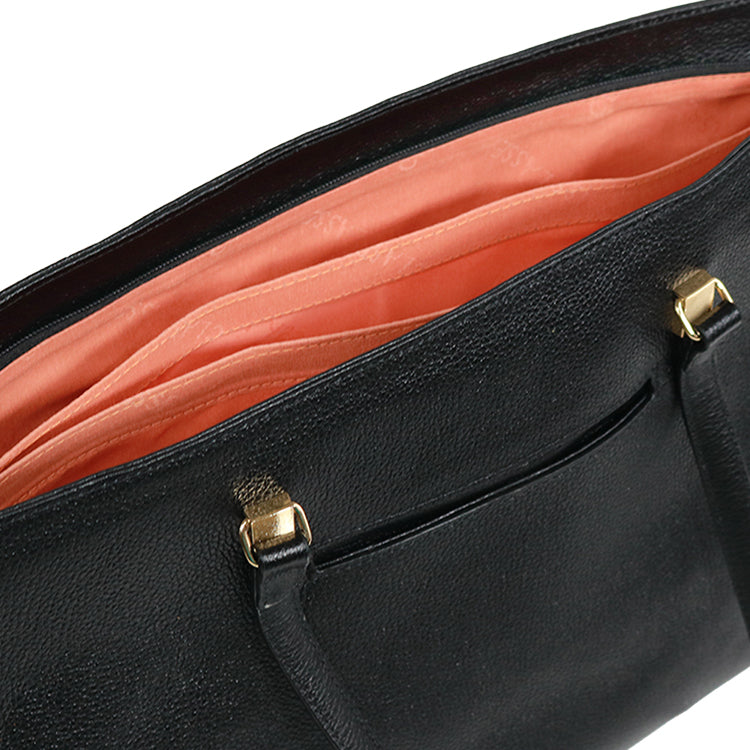Bolsa de Couro Shopping Bag Eva - Preto
