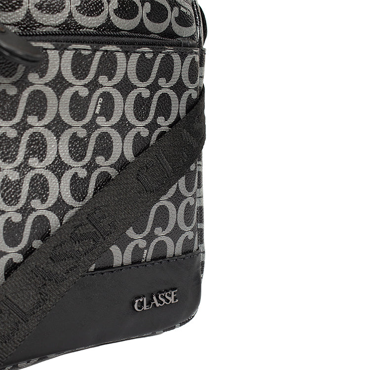 Shoulder Bag Masculina Canvas - Preto
