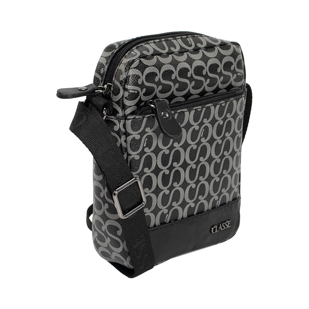 Shoulder Bag Masculina Canvas - Preto