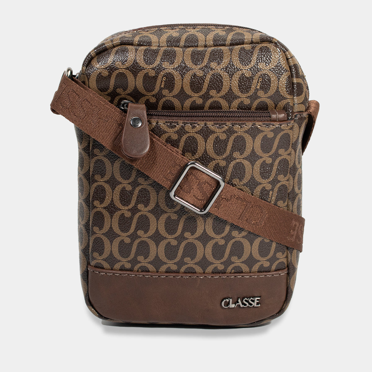 Shoulder Bag Masculina Canvas - Marrom