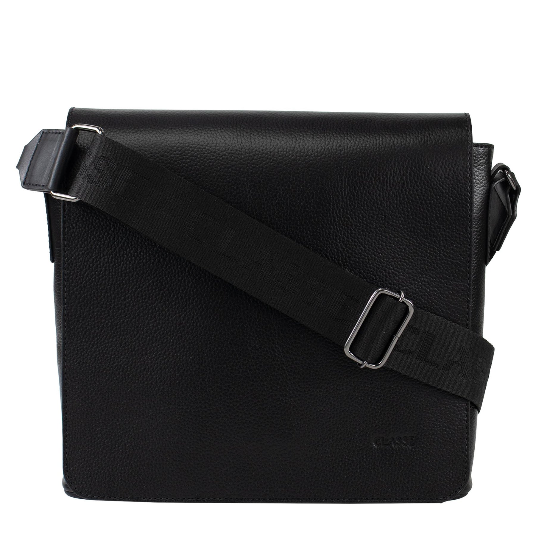 Tiracolo Masculina de Couro Fenix - Floater Calvin Preto