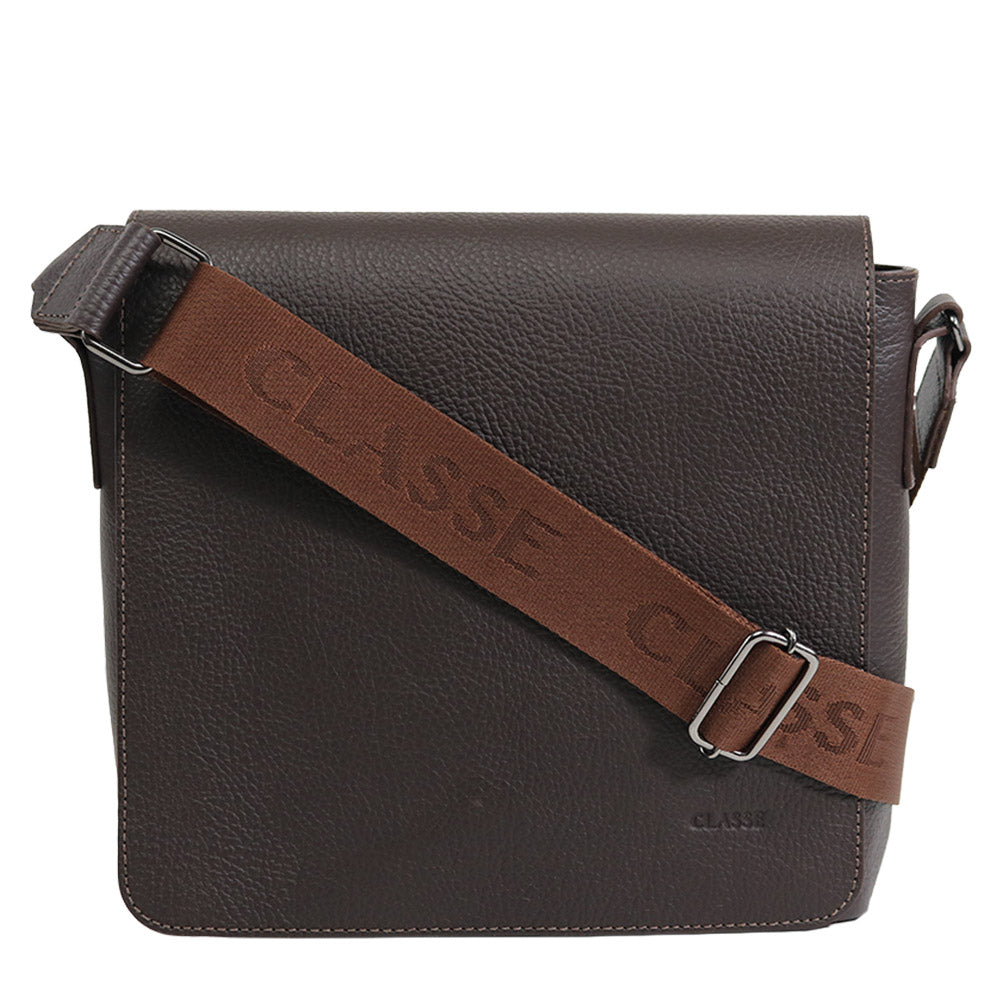 Tiracolo Masculina de Couro Fenix - Café