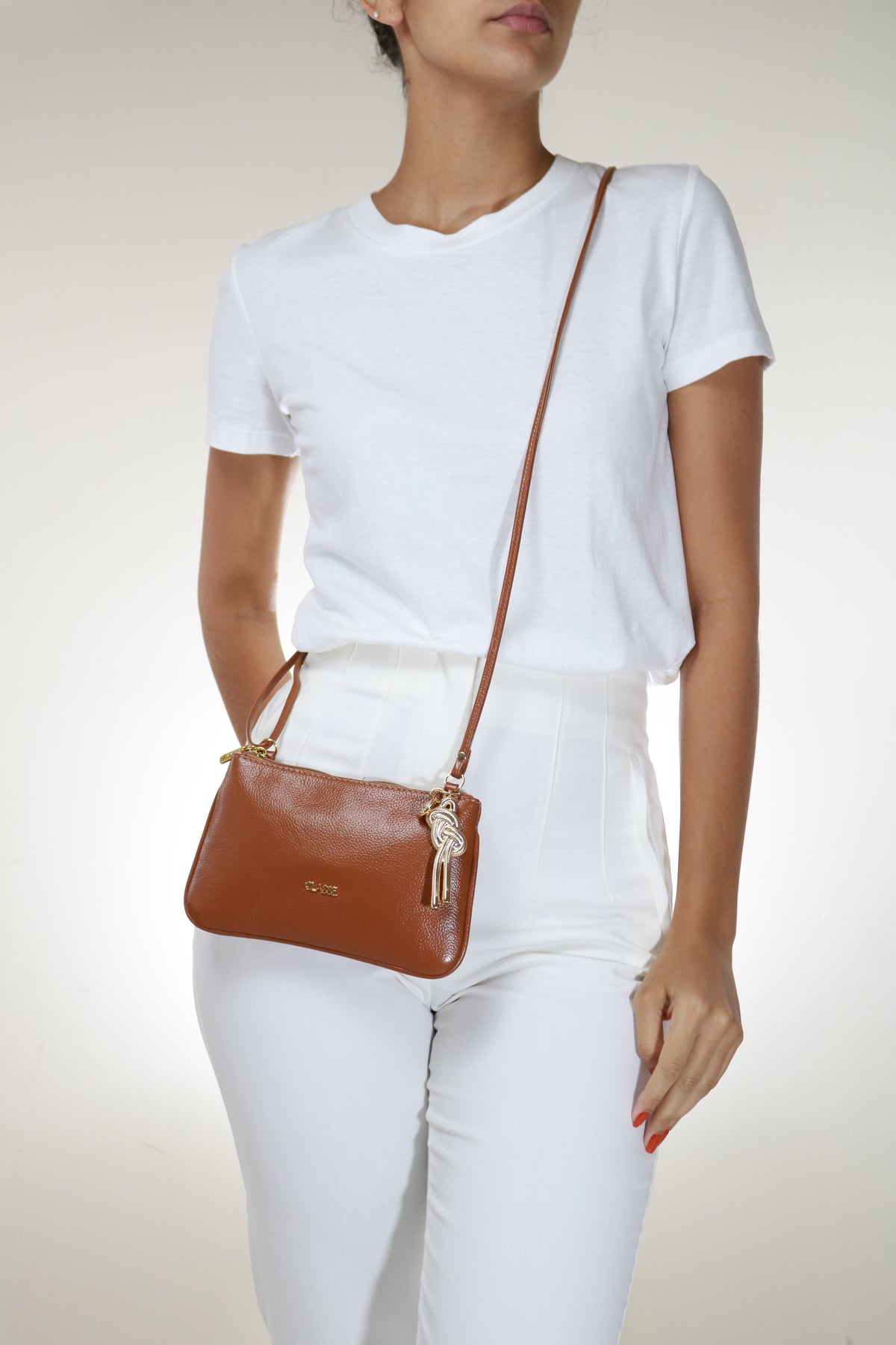 Bolsa Crossbody de Couro - Nocciola