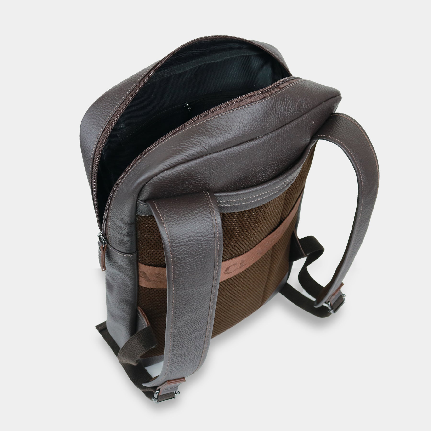 Mochila De Couro Masculina Grande - Café