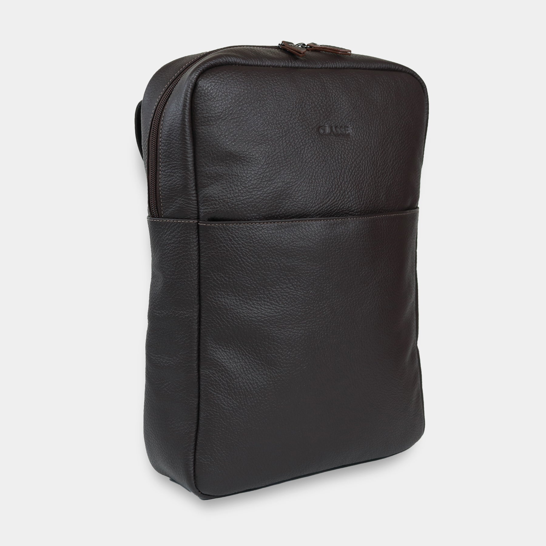 Mochila De Couro Masculina Grande - Café