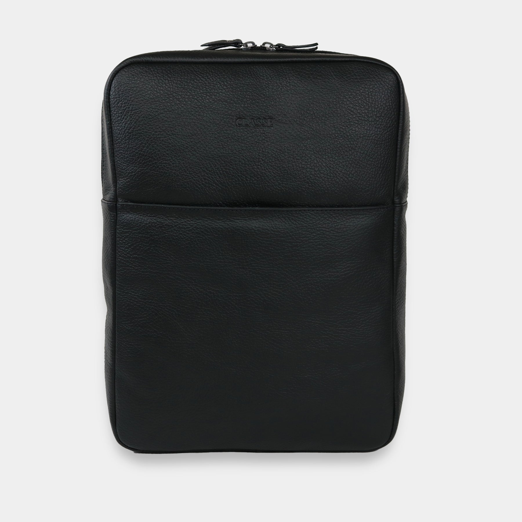 Mochila De Couro Masculina Grande - Preto
