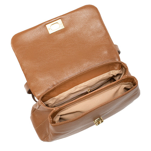 Bolsa Tiracolo de Couro Laila - Nocciola