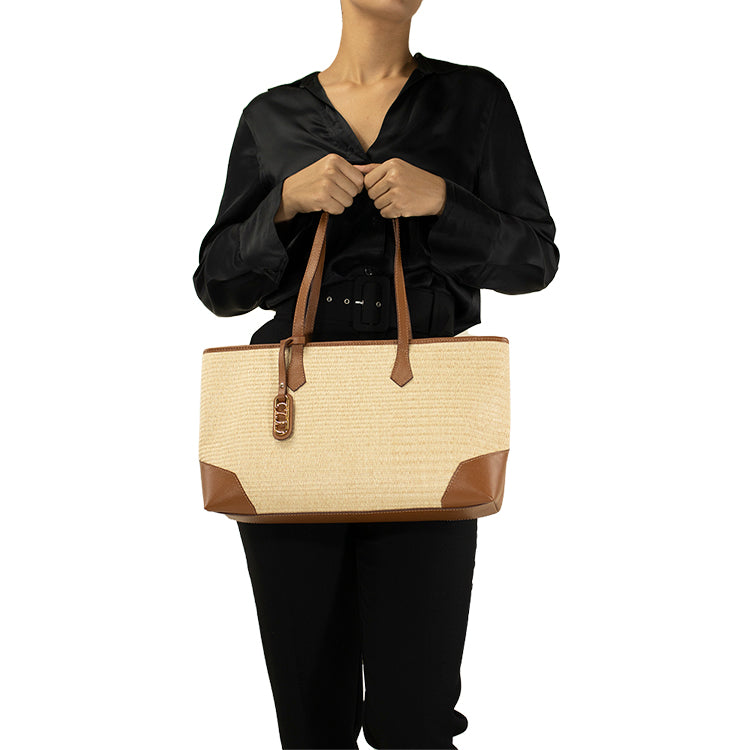 Bolsa Shopping Bag - Tra. Palha/Nocciola