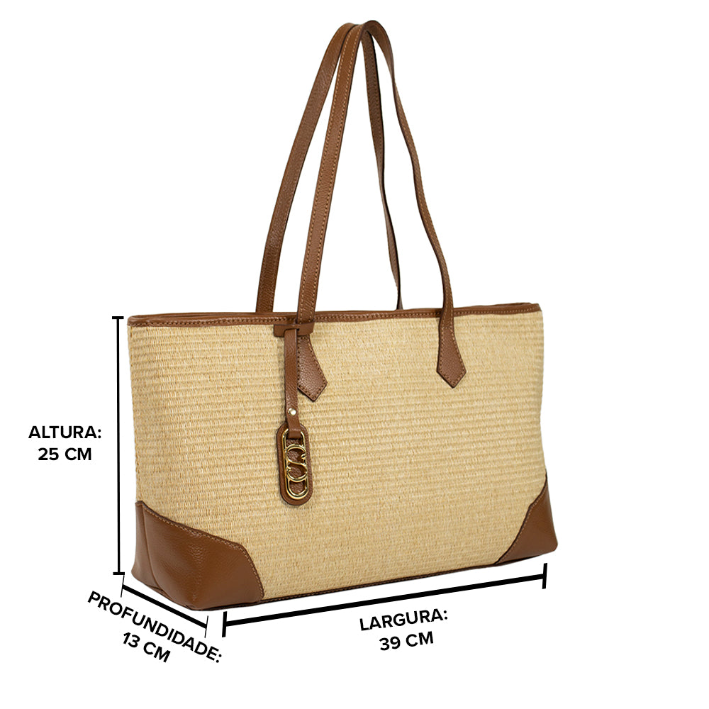 Bolsa Shopping Bag - Tra. Palha/Nocciola