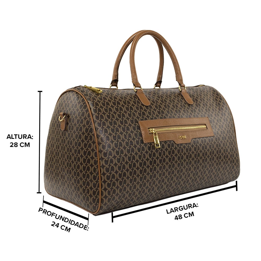 Mala Feminina Grande Tote Travel Canvas Tiara