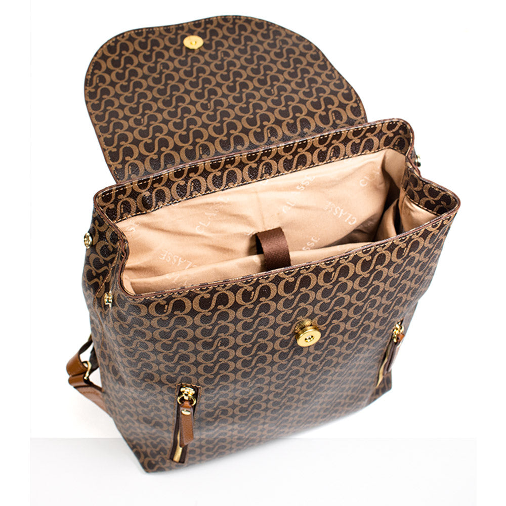 Mochila Feminina Maitê Canvas - Marrom
