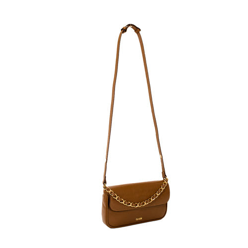 Bolsa de Couro Tiracolo Bag Julia - Nocciola