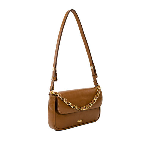 Bolsa de Couro Tiracolo Bag Julia - Nocciola