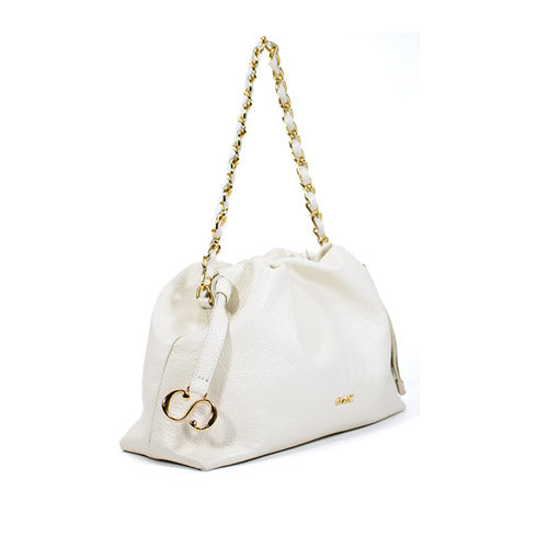 Bolsa de Couro Crossbody Bag Bru - Off White