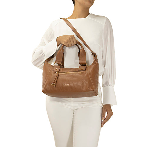 Combo: Bolsa de Couro Tote Bag Luisa - Nocciola Soft + Carteira Exclusiva