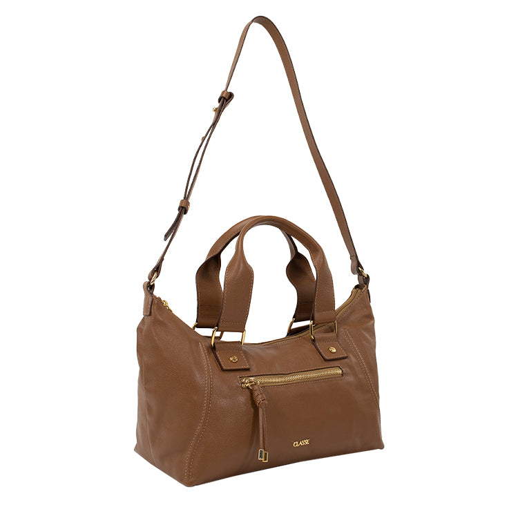 Combo: Bolsa de Couro Tote Bag Luisa - Nocciola Soft + Carteira Exclusiva