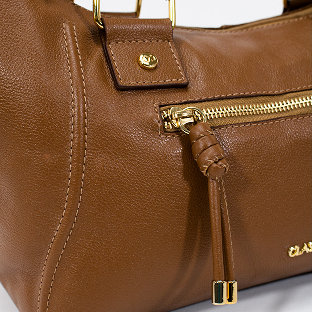 Combo: Bolsa de Couro Tote Bag Luisa - Nocciola Soft + Carteira Exclusiva