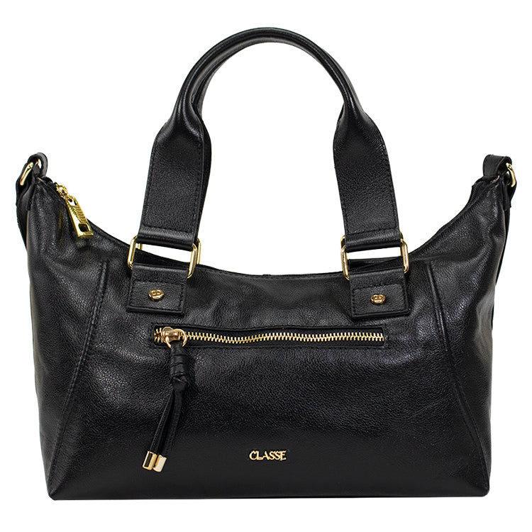Combo: Bolsa de Couro Tote Bag Luisa - Preto Soft + Carteira Exclusiva
