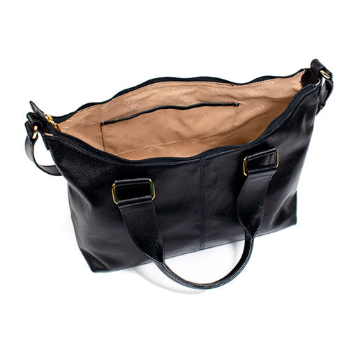 Combo: Bolsa de Couro Tote Bag Luisa - Preto Soft + Carteira Exclusiva