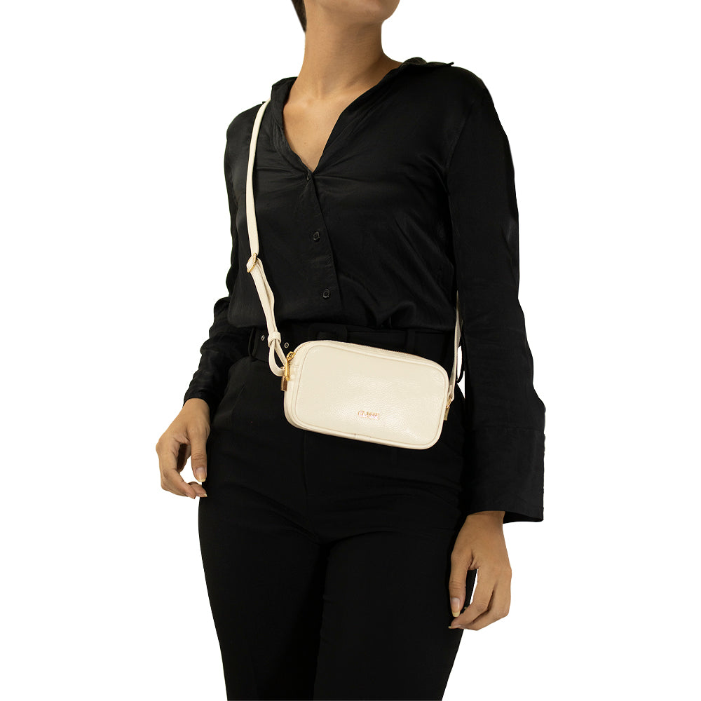 Bolsa de Couro Camera Bag Sena - Off White