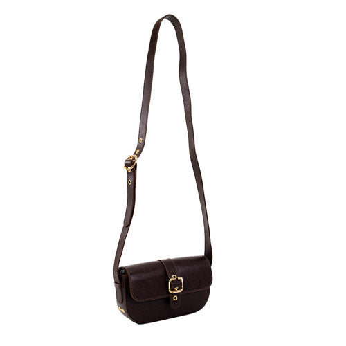 Bolsa de Couro Tiracolo Bag Clara - Chocolate