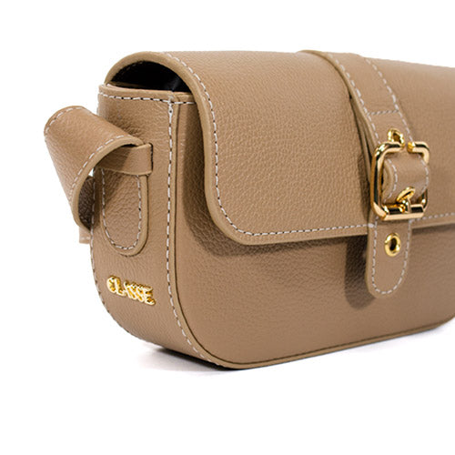 Bolsa de Couro Tiracolo Bag Clara - Camel