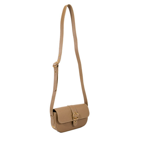 Bolsa de Couro Tiracolo Bag Clara - Camel