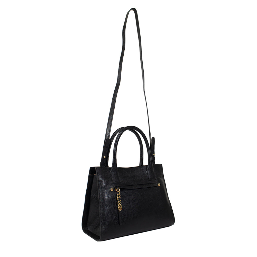 Bolsa de Couro Tote Bag San - Preta