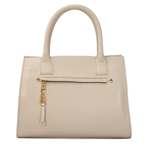 Bolsa de Couro Tote Bag San - Creme